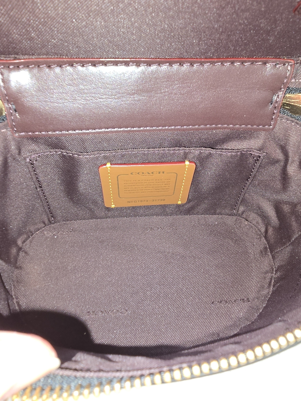 Coach Black Leather Top-Handle Mini Vanity Bag with Gold Hardware - Picture 11 of 12